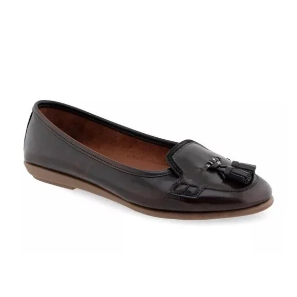 Aerosoles Brooks Black Tassel Loafers Ballet Flats Size 8.5 New - Picture 1 of 12